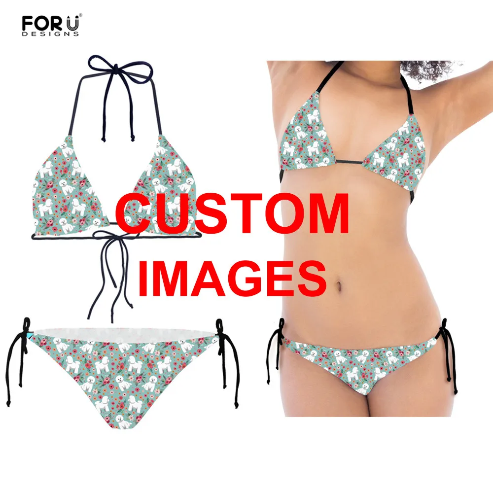 FORUDESIGNS Drop Shipping Customized Image/Logo/Text/Name Swimsuit Women Summer Halter Padded 2 Piece Bikini Sets for Female
FORUDESIGNS Drop Shipping Customized Image/Logo/Text/Name Swimsuit Women Summer Halter Padded 2 Piece Bikini Sets for Female