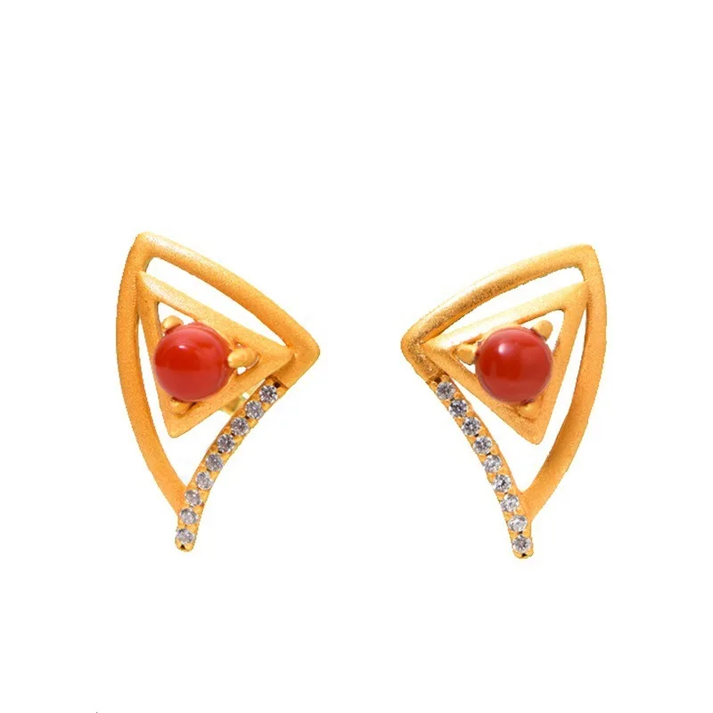 2020 Promotion Limited Women Style Earrings, Gold-plated Triangular 925 Inlaid Semi-circular South Agate Ancient Earrings
2020 Promotion Limited Women Style Earrings, Gold-plated Triangular 925 Inlaid Semi-circular South Agate Ancient Earrings