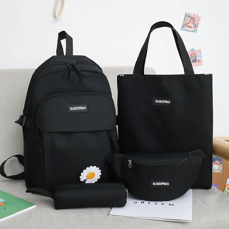4 Piece Set High School backpack Bags for Teenage Girls 2021 Canvas Travel Backpack Women Bookbags Teen Student book bag рюкзак
4 Piece Set High School backpack Bags for Teenage Girls 2021 Canvas Travel Backpack Women Bookbags Teen Student book bag рюкзак