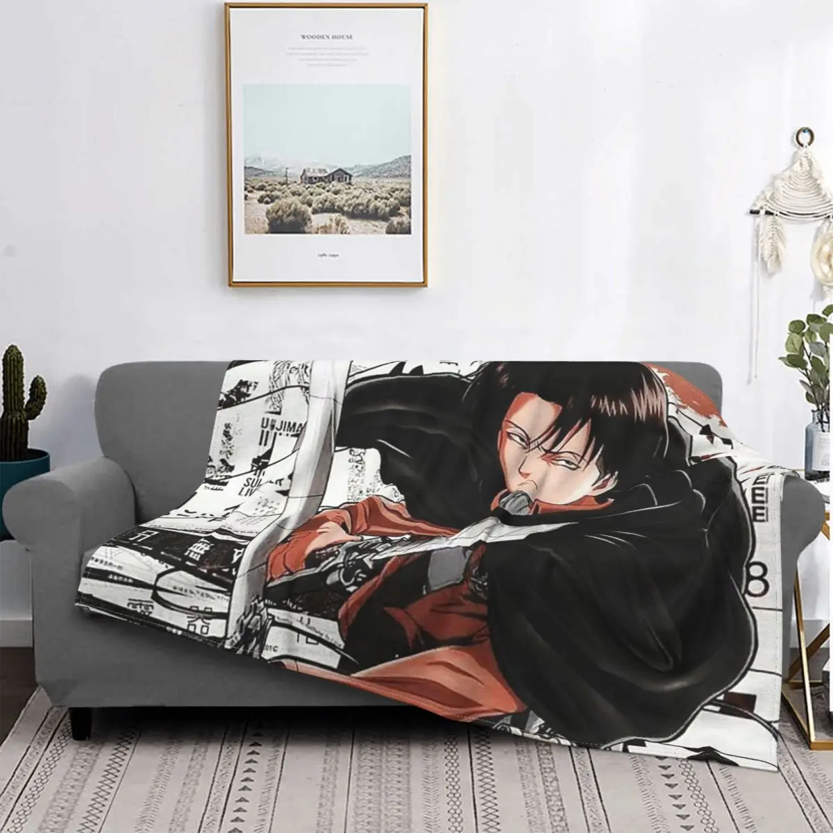 Levi Ackerman-Manta a cuadros para cama, edredones a cuadros de muselina, colcha de verano
Levi Ackerman-Manta a cuadros para cama, edredones a cuadros de muselina, colcha de verano