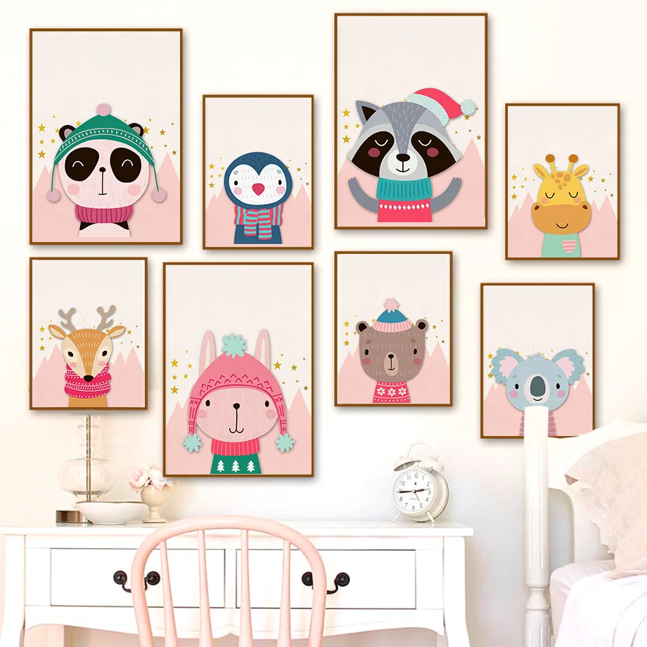 Panda Wearing A Hat Koala Penguin Deer Wall Art Canvas Painting Nordic Posters And Prints Kids Home Decoration Pictures
Panda Wearing A Hat Koala Penguin Deer Wall Art Canvas Painting Nordic Posters And Prints Kids Home Decoration Pictures
