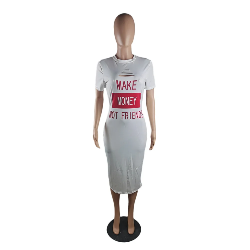 Letters Womens Dresse O Neck Short Sleeve White Dress for Women Summer Make Money Not Friends Printed Femme Robe
Letters Womens Dresse O Neck Short Sleeve White Dress for Women Summer Make Money Not Friends Printed Femme Robe