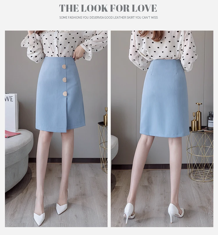 Women Skirts High Waist Vintage Fmeale Button Split Solid Color Skirt OL Work Bottom Spring Summer Clothes
Women Skirts High Waist Vintage Fmeale Button Split Solid Color Skirt OL Work Bottom Spring Summer Clothes