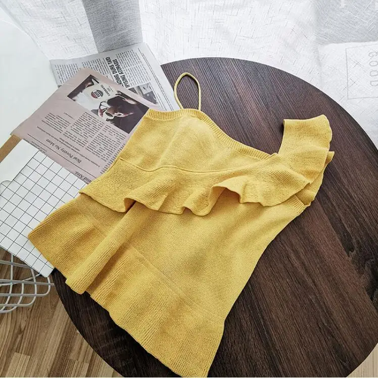 Women Corset Tops Summer Short Sleeve Knitted Ruffled Off-Shoulder Top Tank Camis Crop Top For Women
Women Corset Tops Summer Short Sleeve Knitted Ruffled Off-Shoulder Top Tank Camis Crop Top For Women
