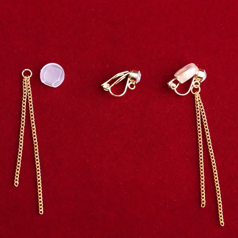 10Pcs Crystal Clip-on Earrings Converter with Easy Open Loop No Pierced Earring Clips Jewelry Making Jewelry Findings 85LB 
10Pcs Crystal Clip-on Earrings Converter with Easy Open Loop No Pierced Earring Clips Jewelry Making Jewelry Findings 85LB