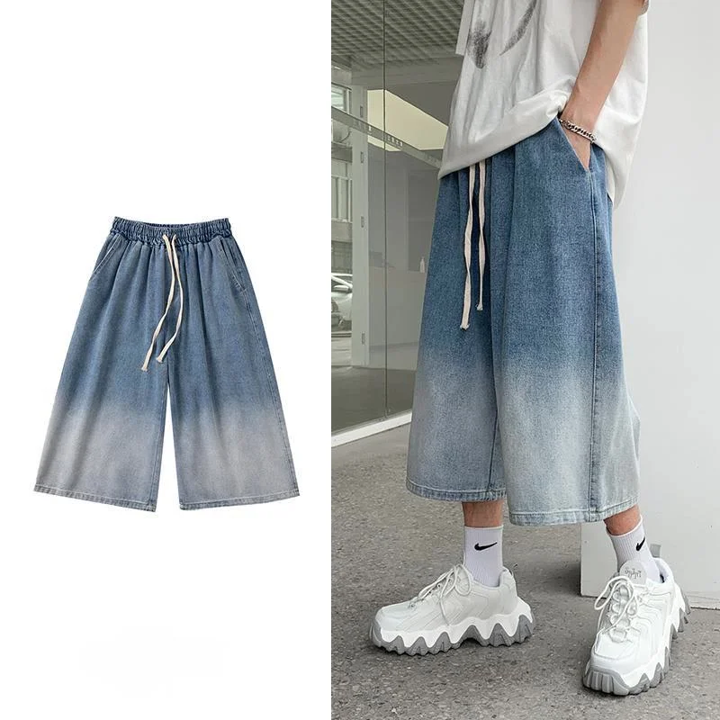 Gradient Jeans Men Shorts Streetwear Wide Leg Denim Shorts Pants Men Loose New Fashion Short Masculino Male Clothes ED50DK
Gradient Jeans Men Shorts Streetwear Wide Leg Denim Shorts Pants Men Loose New Fashion Short Masculino Male Clothes ED50DK