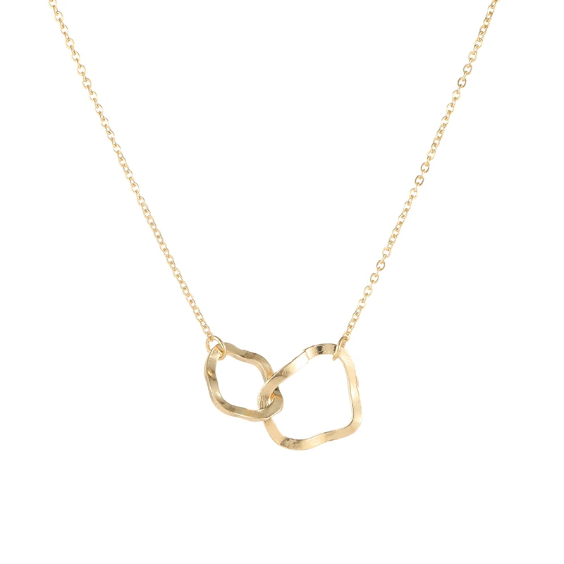 Frosty Creative Irregular Necklace Simple Geometric Double Ring Interlocking Necklace Clavicle Chain Korean Necklace Female
Frosty Creative Irregular Necklace Simple Geometric Double Ring Interlocking Necklace Clavicle Chain Korean Necklace Female