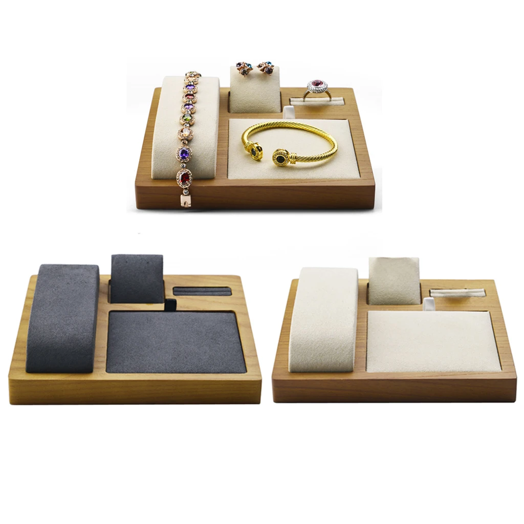 Solid Wood Jewelry Display Stand Earrings Holder Showcase Microfiber Surface
Solid Wood Jewelry Display Stand Earrings Holder Showcase Microfiber Surface