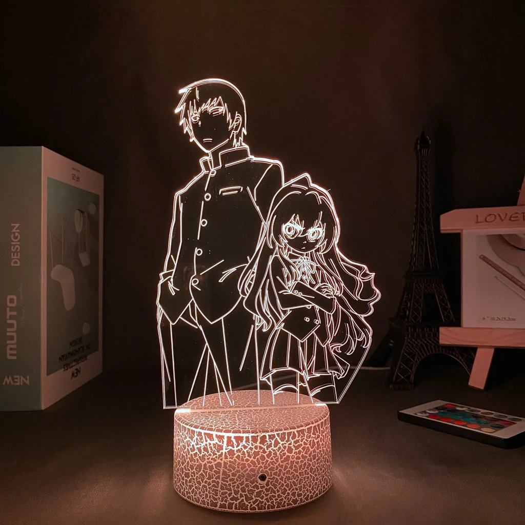 

3D Lamp Anime TIGER DRAGON Led Panel Lights Manga Toradora Valentines Day Gift Lights Led For Decoration USB Light Dropshipping