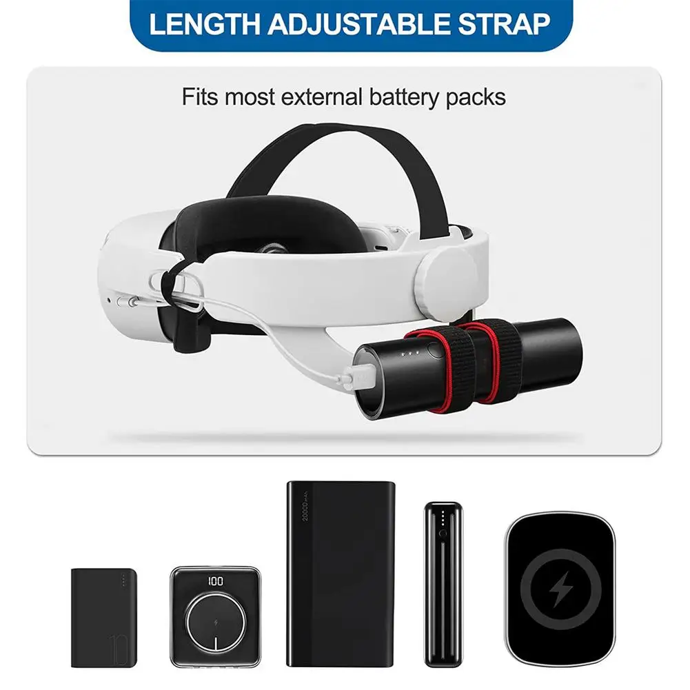 Back Battery Strap Power Bank Fixing Bracket For Oculus Quest 2 Head Strap Flexible For GnorU Esimen Eyglo GaWee CNBEYOUNG KIWIS 
Back Battery Strap Power Bank Fixing Bracket For Oculus Quest 2 Head Strap Flexible For GnorU Esimen Eyglo GaWee CNBEYOUNG KIWIS