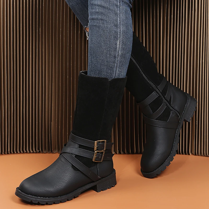 2021 autumn/winter new Martin boots with round head and low heels fashion boots belt buckle square heel warm tube 35-43
2021 autumn/winter new Martin boots with round head and low heels fashion boots belt buckle square heel warm tube 35-43