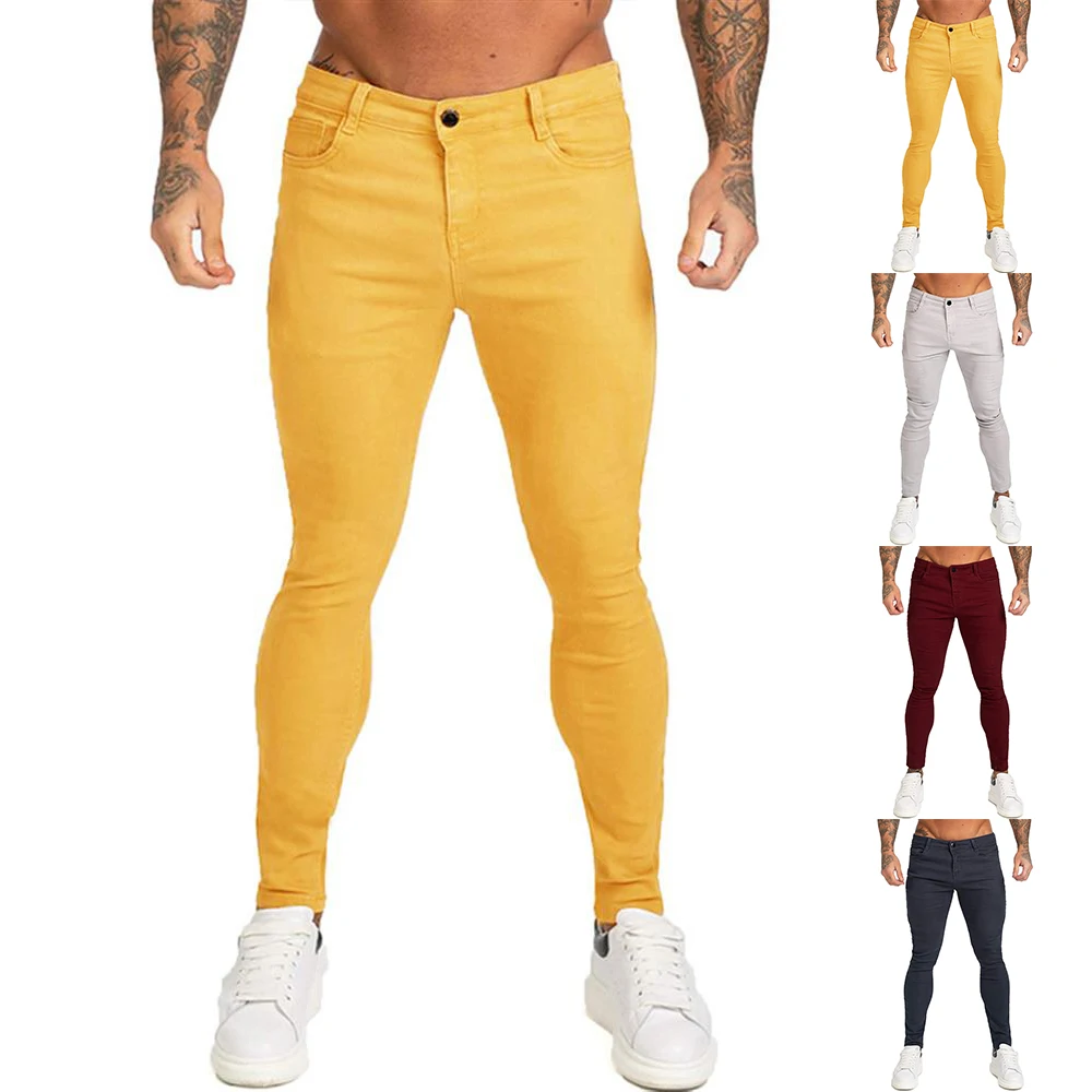Мужские повседневные облегающие однотонные джинсы для фитнеса, обтягивающие спортивные джинсовые брюки, однотонные брюки-карандаш, облега... 
Мужские повседневные облегающие однотонные джинсы для фитнеса, обтягивающие спортивные джинсовые брюки, однотонные брюки-карандаш, облега...