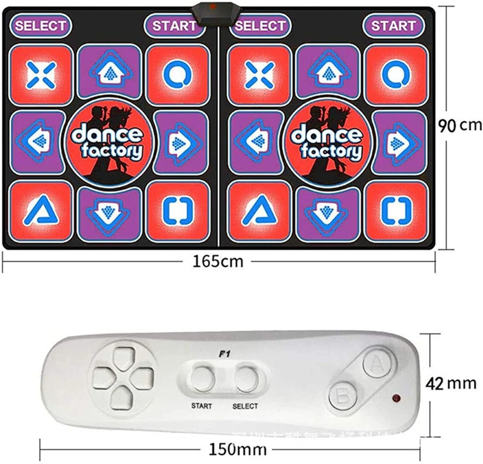 Double User Dance Mats Non-Slip Dancers Step Pads Sense Game Yoga Game Blanket
Double User Dance Mats Non-Slip Dancers Step Pads Sense Game Yoga Game Blanket