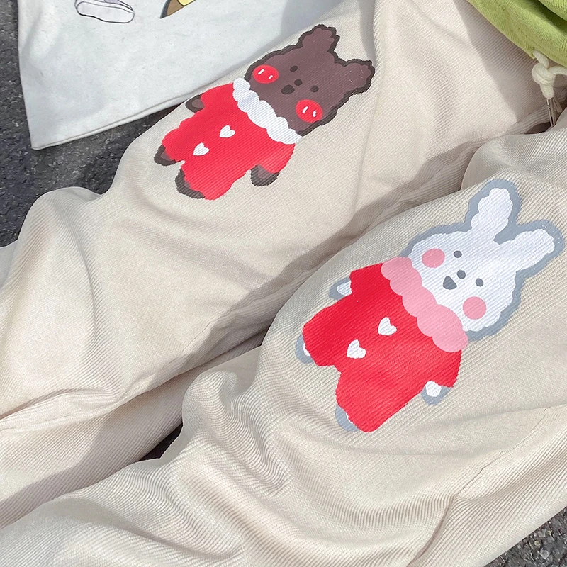 Japanese Soft Girl Sweet Casual Trousers 2021 Spring Student Wild Kawaii Cartoon Print Corduroy Pants Straight Leg Pants Women
Japanese Soft Girl Sweet Casual Trousers 2021 Spring Student Wild Kawaii Cartoon Print Corduroy Pants Straight Leg Pants Women