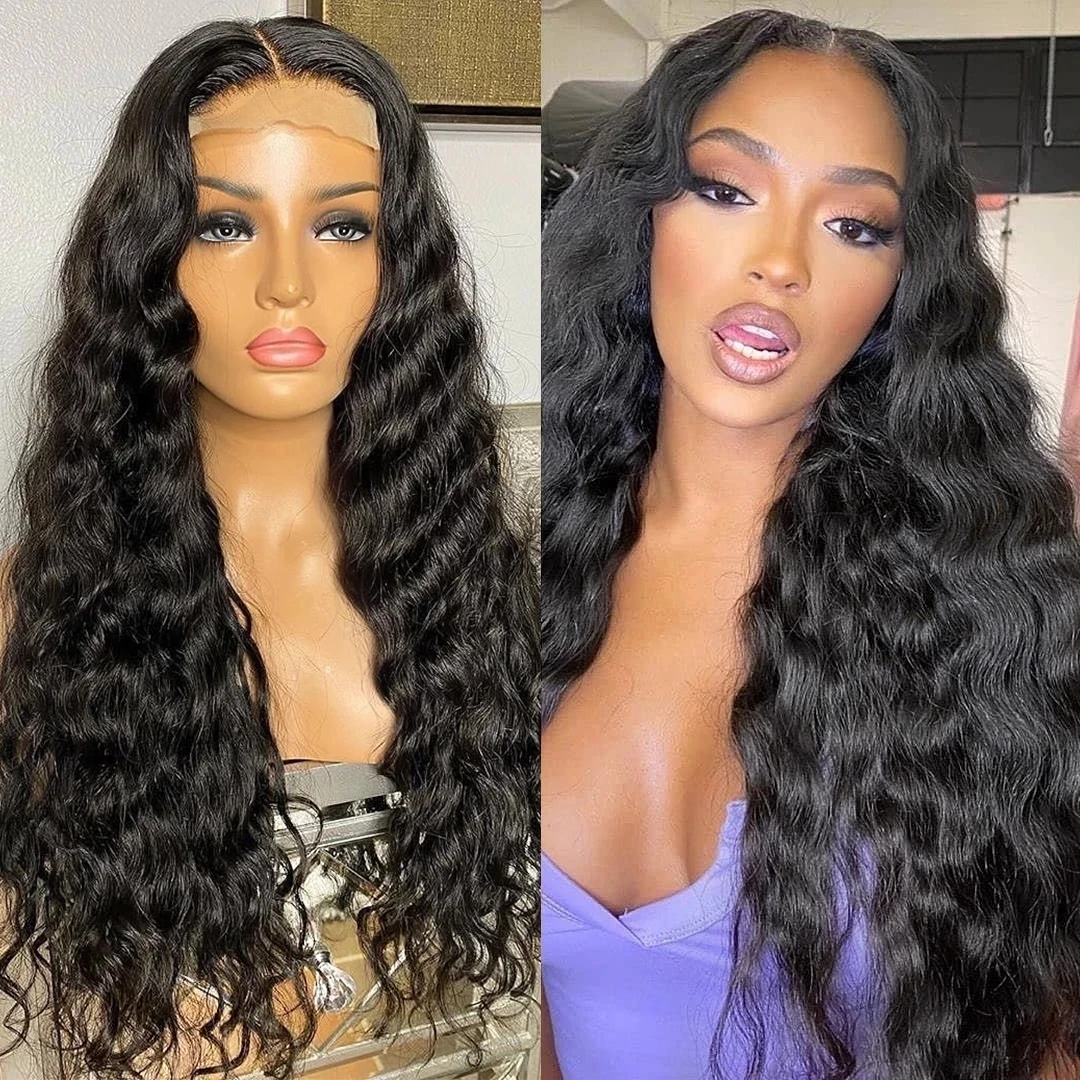 Deep Wave Natural Black Synthetic Hair Lace Front Wig For Women Long 26Inch Heat Resistan Fiber Daily180%Density Glueless Wigs
Deep Wave Natural Black Synthetic Hair Lace Front Wig For Women Long 26Inch Heat Resistan Fiber Daily180%Density Glueless Wigs