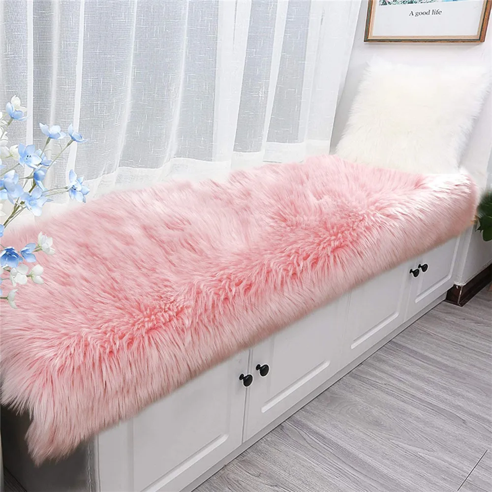 Plush Sheepskin Style Carpet Faux Fur Elegant Chic Cozy Shaggy Rug Home Decorator Luxury Fluffy Super Soft Kids Play Mat
Plush Sheepskin Style Carpet Faux Fur Elegant Chic Cozy Shaggy Rug Home Decorator Luxury Fluffy Super Soft Kids Play Mat