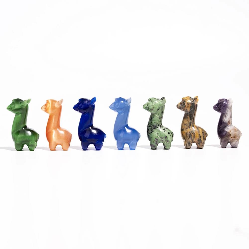 Multicolor Natural gem Crafts Alpaca figurine bijou obsidian amethyst Stones and crystals Quartz natural stones Gift
Multicolor Natural gem Crafts Alpaca figurine bijou obsidian amethyst Stones and crystals Quartz natural stones Gift