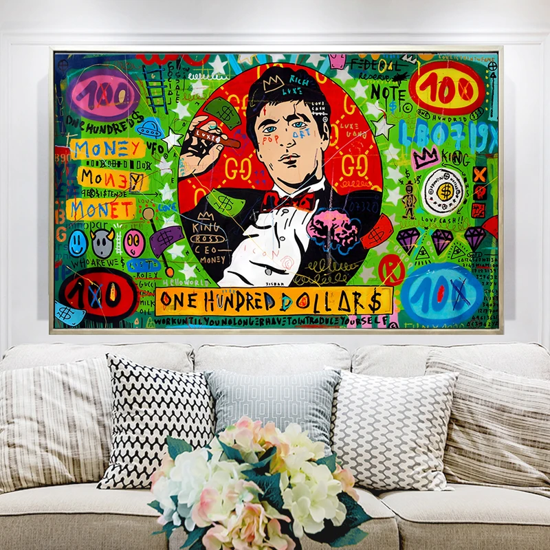Abstract Graffiti Street Money Art 100 Dollar Canvas Painting Wall Poster And Print On Wall Art Picture For room Decor Home
Abstract Graffiti Street Money Art 100 Dollar Canvas Painting Wall Poster And Print On Wall Art Picture For room Decor Home