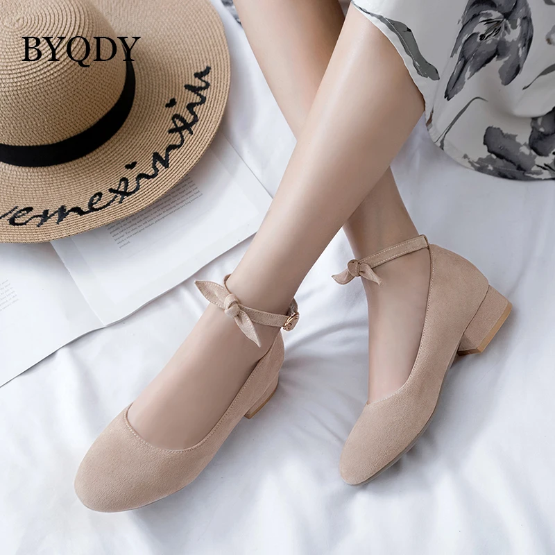 BYQDY модные флоковые женские туфли на низком каблуке туфли-лодочки в стиле Мэри