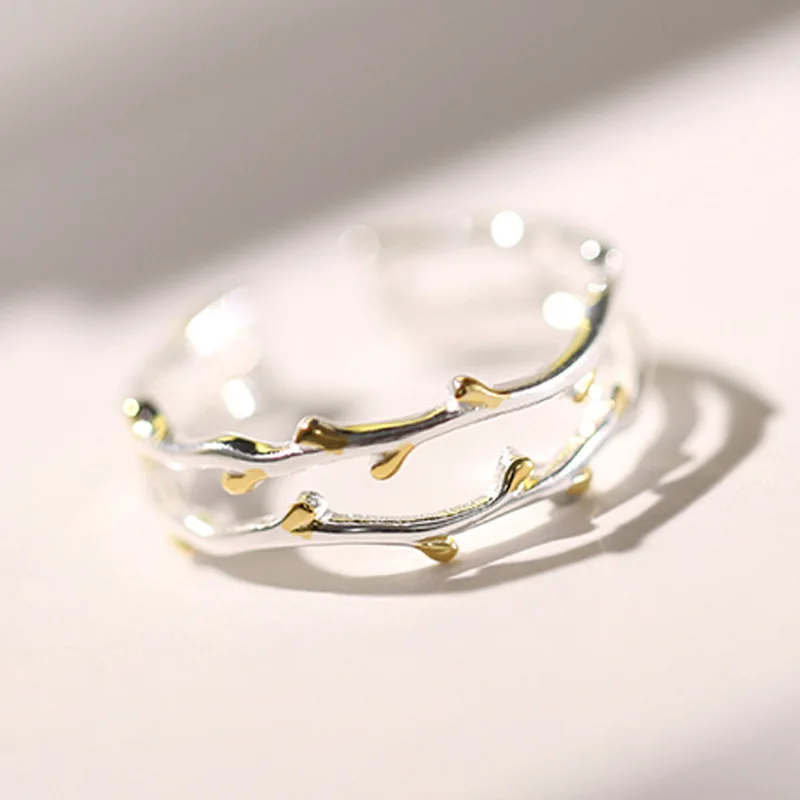 VENTFILLE 925 Sterling Silver Double-Layer Branch Ring Female Opening Adjustable Index Finger Personalized Fashion Jewelry Gift
VENTFILLE 925 Sterling Silver Double-Layer Branch Ring Female Opening Adjustable Index Finger Personalized Fashion Jewelry Gift