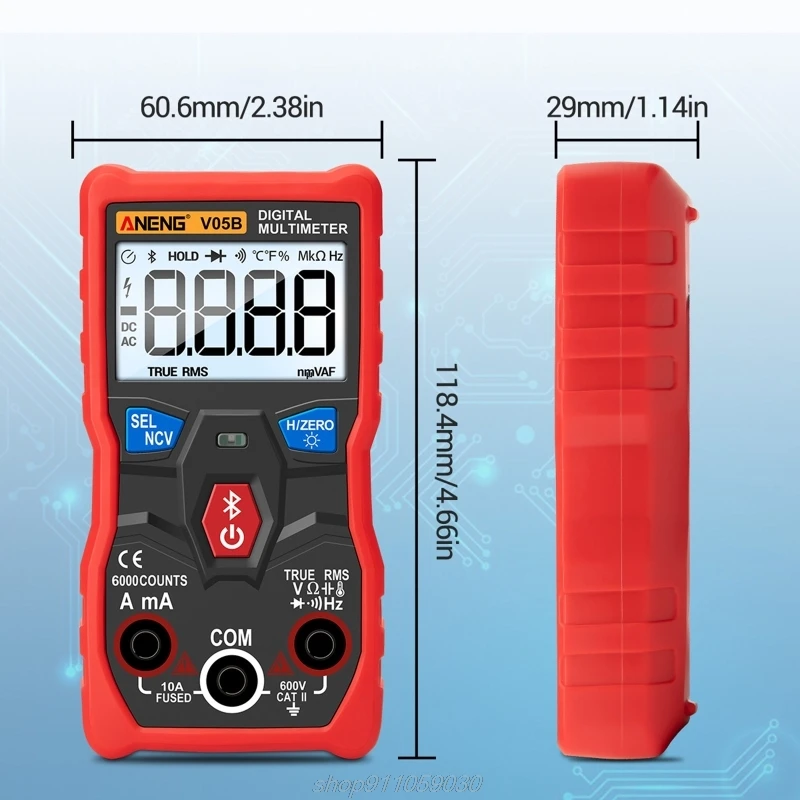 V05B Digital 6000 Counts Auto Ranging Bluetooth Multimeter Professional AC/DC Current Voltage Tester True D08 20 Dropshipping
V05B Digital 6000 Counts Auto Ranging Bluetooth Multimeter Professional AC/DC Current Voltage Tester True D08 20 Dropshipping