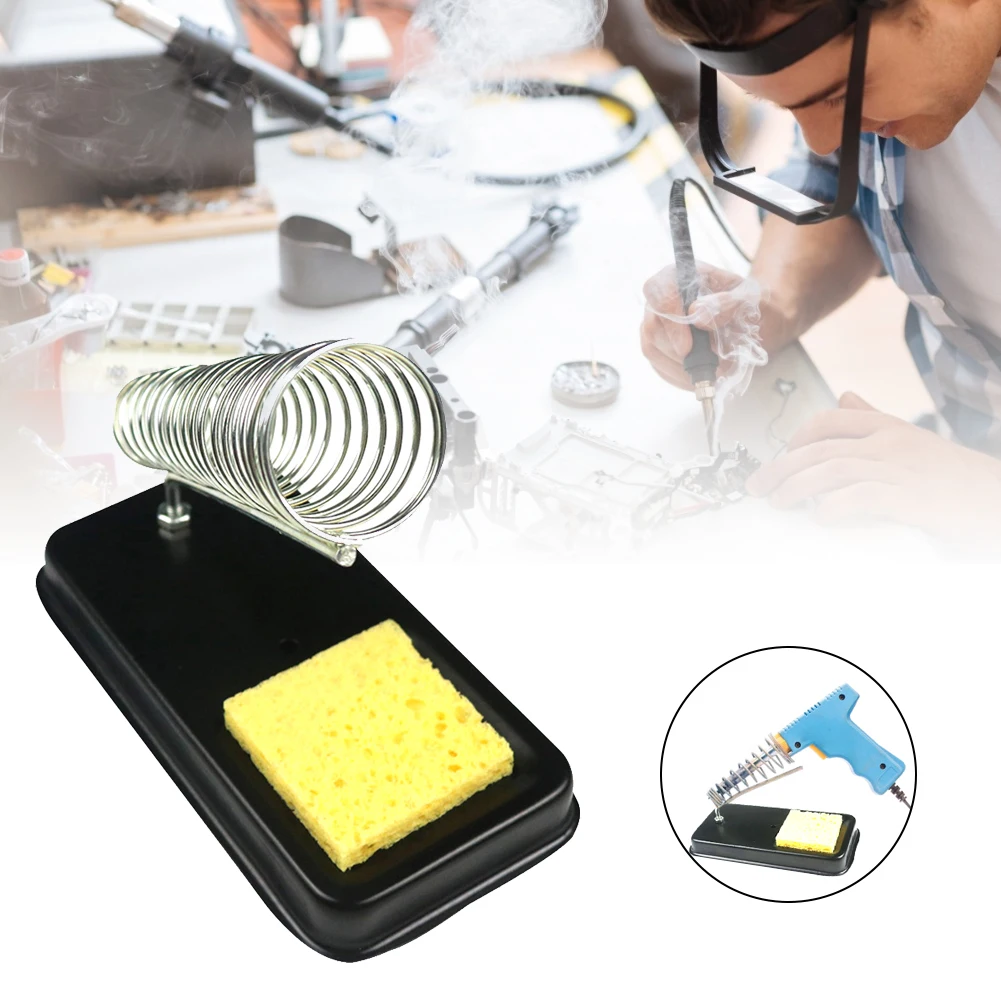 New 1PC Electric Soldering Iron Stand Holder Small With Welding Sponge Metal Support Station Generic High Temperature Resistance
New 1PC Electric Soldering Iron Stand Holder Small With Welding Sponge Metal Support Station Generic High Temperature Resistance