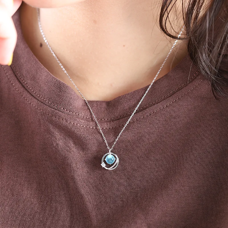Necklace Female Zircon Blue Planet Starry Sky Clavicle Chain Pendant Student Favorite Gift for Ladies
Necklace Female Zircon Blue Planet Starry Sky Clavicle Chain Pendant Student Favorite Gift for Ladies