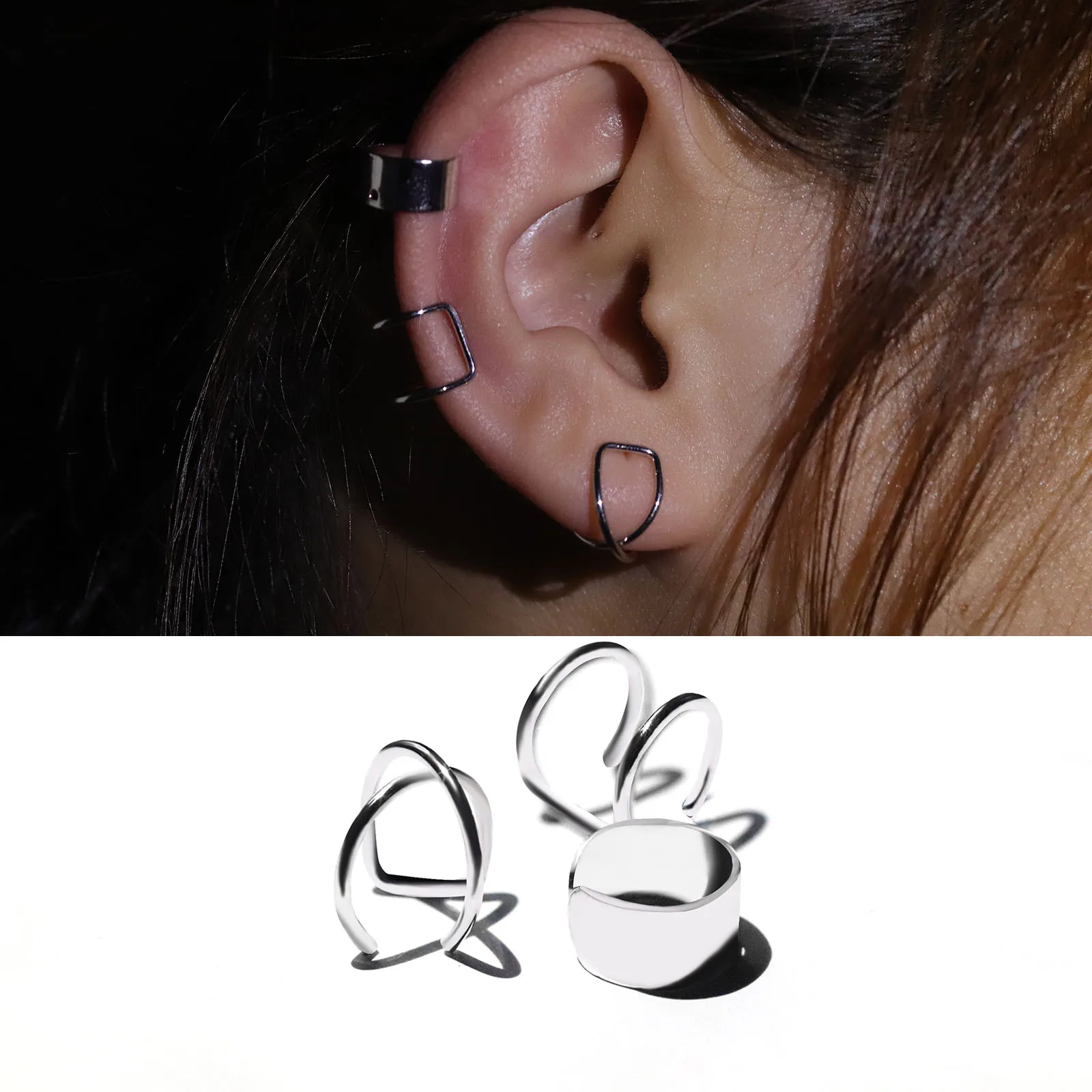 Punk Fashion Korea Ear Cuff Bohemia Stackable C Shaped Gold Silver Small Earcuff Clip Earrings for Women Wedding Party Jewelry
Punk Fashion Korea Ear Cuff Bohemia Stackable C Shaped Gold Silver Small Earcuff Clip Earrings for Women Wedding Party Jewelry