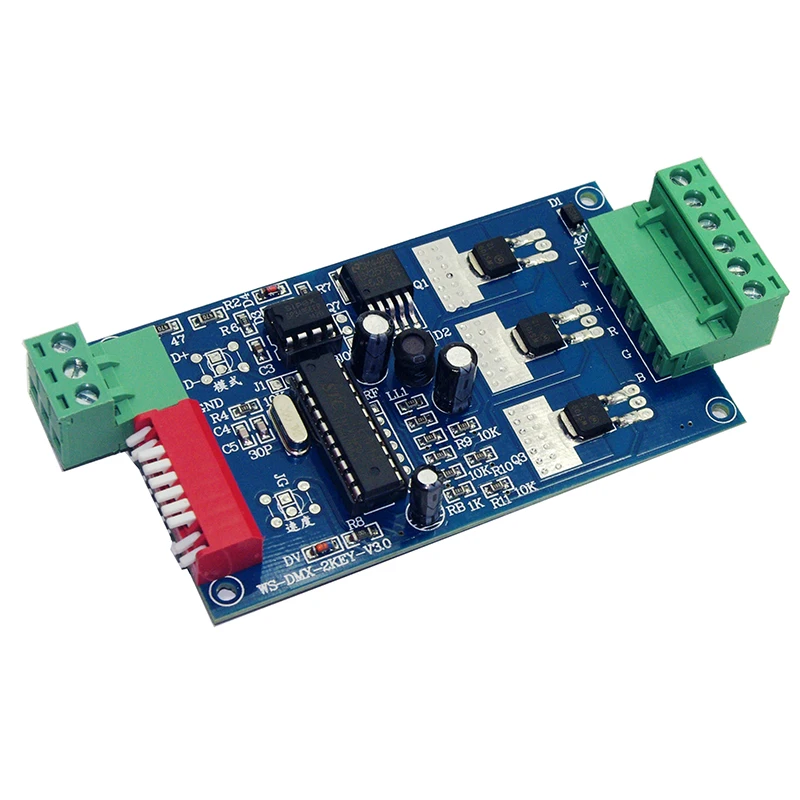 Светодиодный 3CH DMX512 декодер 3 канала * 5A 15A max DMX512 Контроллер DC5V-24V CMOS с открытым выходом DMX декодер диммер
Светодиодный 3CH DMX512 декодер 3 канала * 5A 15A max DMX512 Контроллер DC5V-24V CMOS с открытым выходом DMX декодер диммер