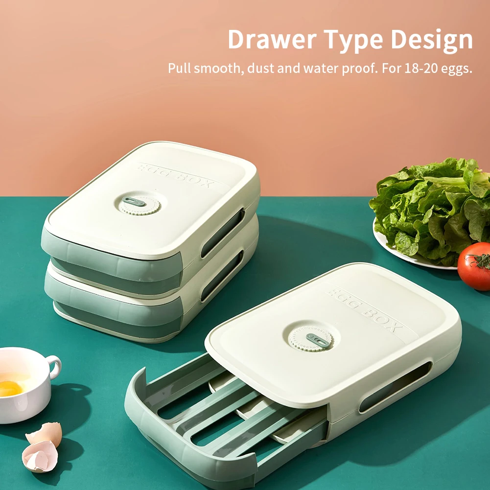 Space Saving Keep Fresh Easy Clean PP Stackable Large Capacity Eggs Box Storage Case Drawer Type Home Kitchen Refrigerator
Space Saving Keep Fresh Easy Clean PP Stackable Large Capacity Eggs Box Storage Case Drawer Type Home Kitchen Refrigerator