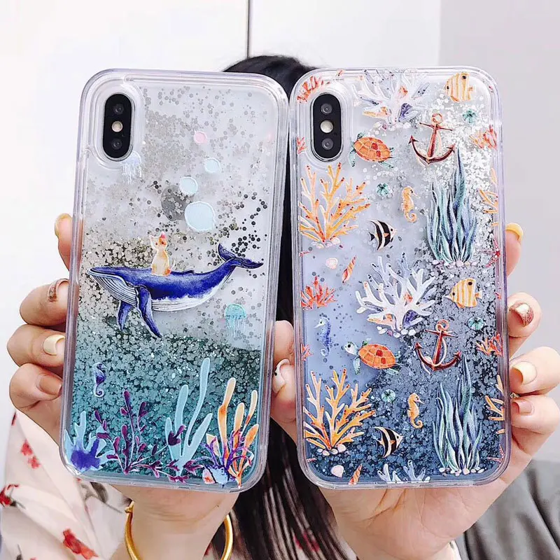Чехол с динамическим зыбучим песком для Huawei Y9 2018 P20 Pro P10 Honor V10 10 9 Lite 8x 7A 7C 7X Nova 3 3i 3E 2S
