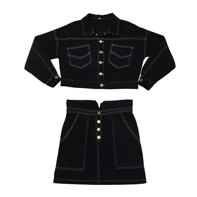 2021 spring women's suit women's denim jacket + hip skirt fashionable two piece suit goddess model
2021 spring women's suit women's denim jacket + hip skirt fashionable two piece suit goddess model
