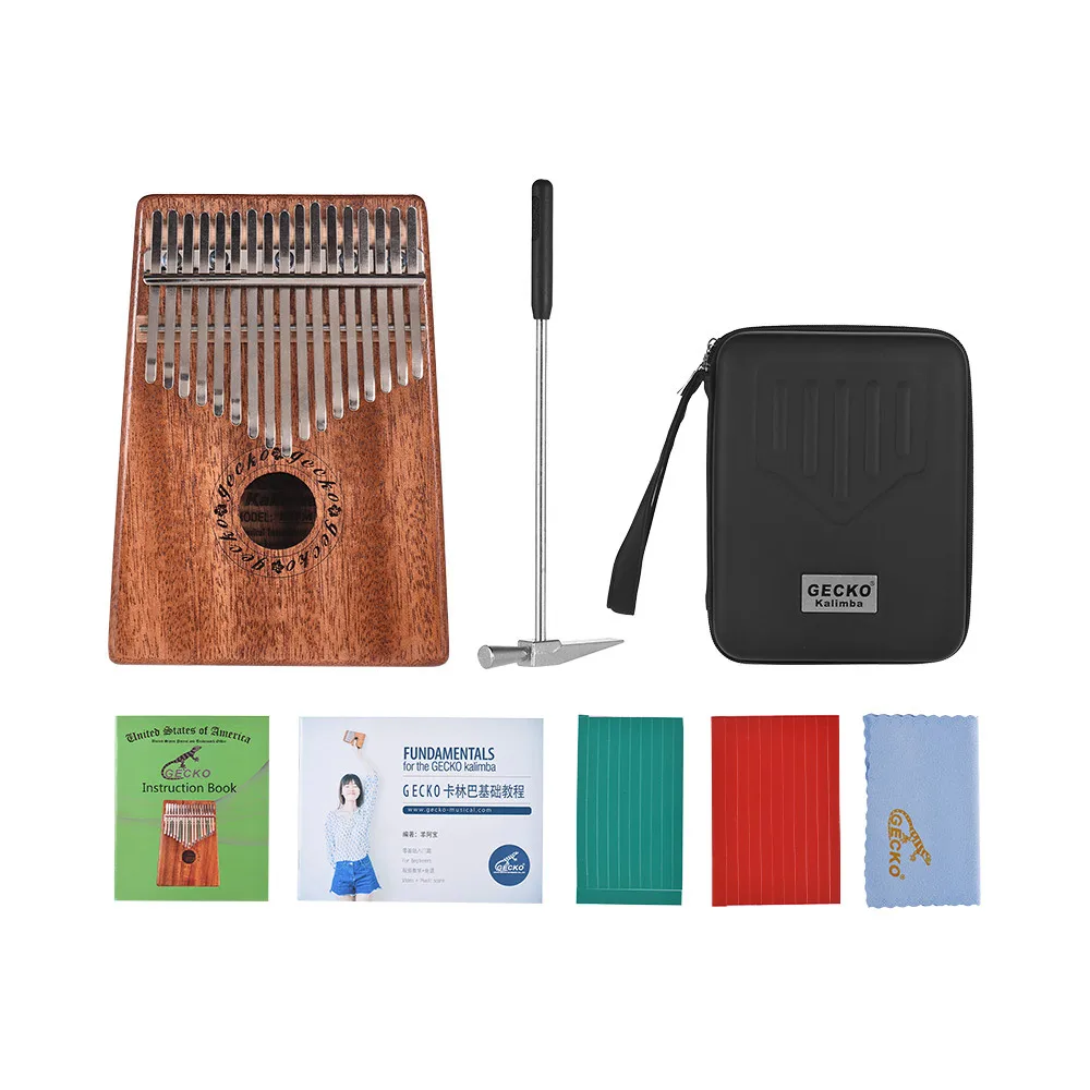 GECKO K17M 17-key Kalimba Thumb Piano Mbira Mahogany Solid Wood with Carry Bag Storage Case Tuning Hammer Music Book Stickers
GECKO K17M 17-key Kalimba Thumb Piano Mbira Mahogany Solid Wood with Carry Bag Storage Case Tuning Hammer Music Book Stickers