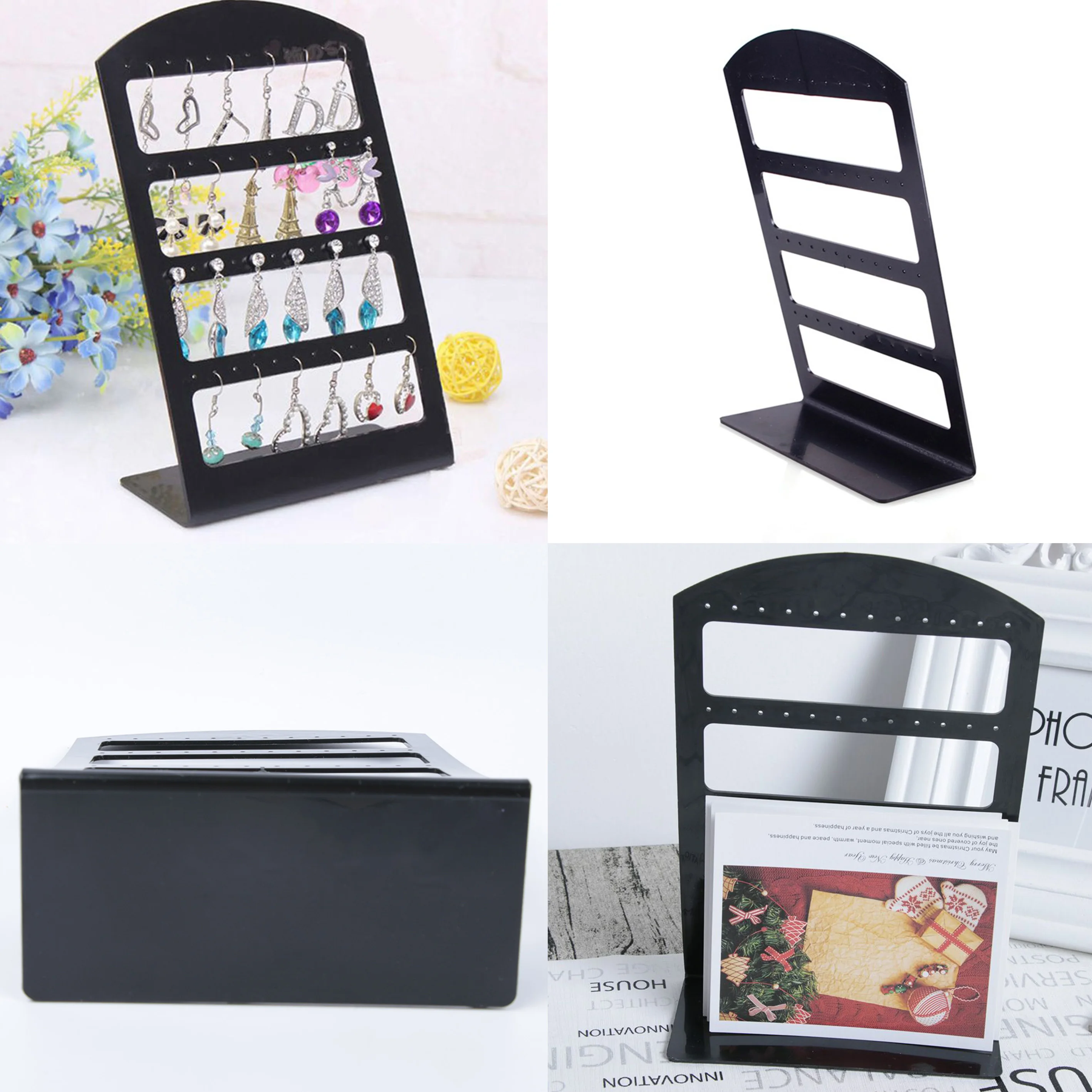 Hot Portable 48 Holes Earrings Ear Studs Display Organizer Stand Black Plastic Earrings Holder Showcase Jewelry Organizer Box
Hot Portable 48 Holes Earrings Ear Studs Display Organizer Stand Black Plastic Earrings Holder Showcase Jewelry Organizer Box
