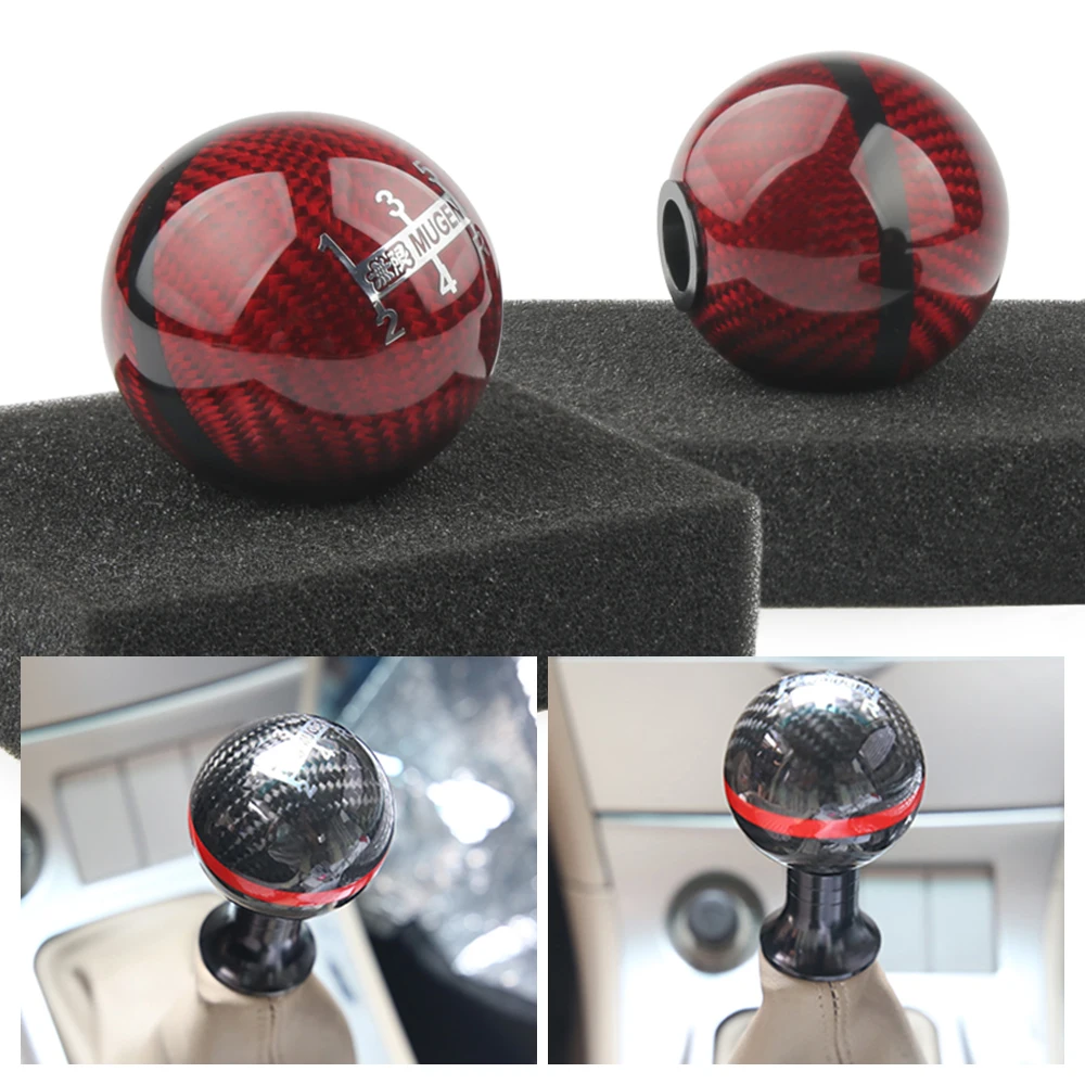 JDM style black/red line 5/6 Speed M12X1.5/M10X1.5/M10X1.25 Mugen Carbon Fiber Gear Shift Knob For Honda Acura/TOYOTA/NISSAN
JDM style black/red line 5/6 Speed M12X1.5/M10X1.5/M10X1.25 Mugen Carbon Fiber Gear Shift Knob For Honda Acura/TOYOTA/NISSAN