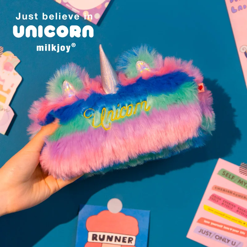 1Pcs Kawaii Pencil Case Teenage ins rainbow Plush School Pencil Box Pencilcase Pencil Bag School Supplies Stationery
1Pcs Kawaii Pencil Case Teenage ins rainbow Plush School Pencil Box Pencilcase Pencil Bag School Supplies Stationery