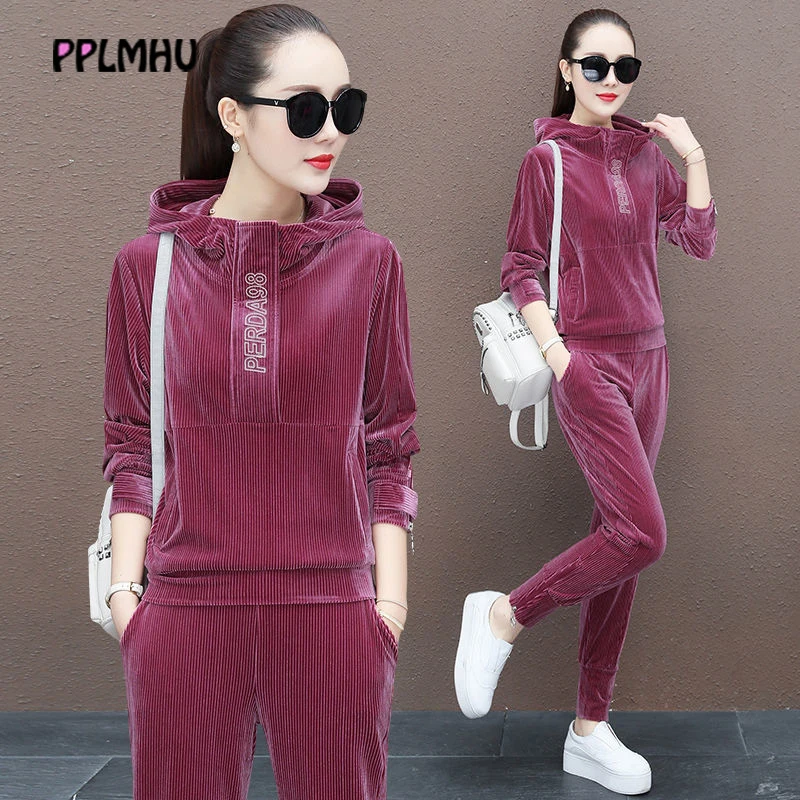 Женский вельветовый свитшот с длинным рукавом и капюшоном, спортивный костюм из 2 предметов, модный топ и брюки, спортивная одежда для бега, ...
Женский вельветовый свитшот с длинным рукавом и капюшоном, спортивный костюм из 2 предметов, модный топ и брюки, спортивная одежда для бега, ...