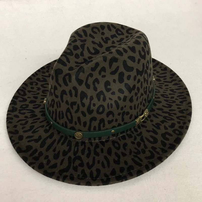 LVTZJ New Trend Unisex Flat Brim Wool Felt Jazz Fedora Hats Men Women Leopard Grain Leather Band Decor Trilby Panama Formal Hats
LVTZJ New Trend Unisex Flat Brim Wool Felt Jazz Fedora Hats Men Women Leopard Grain Leather Band Decor Trilby Panama Formal Hats