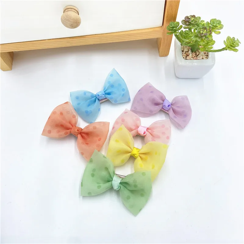 100Pcs/Set Children Chiffon Colorful Bowknot Hairpins Girl Mesh Dot Hair Clip Headwear Women Hair Barrettes Hair Accessories
100Pcs/Set Children Chiffon Colorful Bowknot Hairpins Girl Mesh Dot Hair Clip Headwear Women Hair Barrettes Hair Accessories
