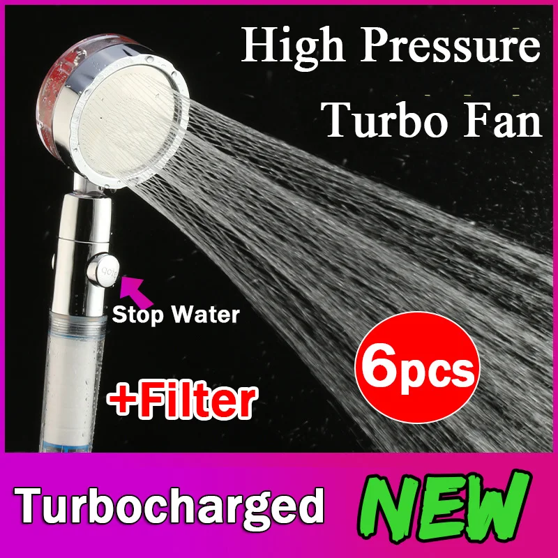 6 шт., душевая лейка с турбонаддувом 
6 шт., душевая лейка с турбонаддувом