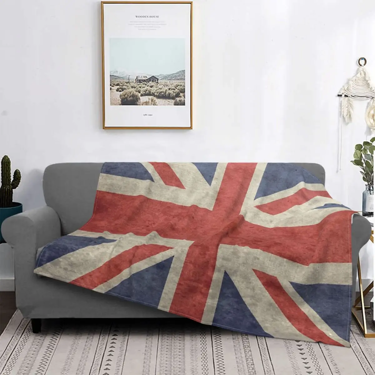 

Union Jack Throw Blanket - Warm Winter Blanket With Uk Flag Throw Blanket Comfort Baby Bed Gamer Picnic Rug