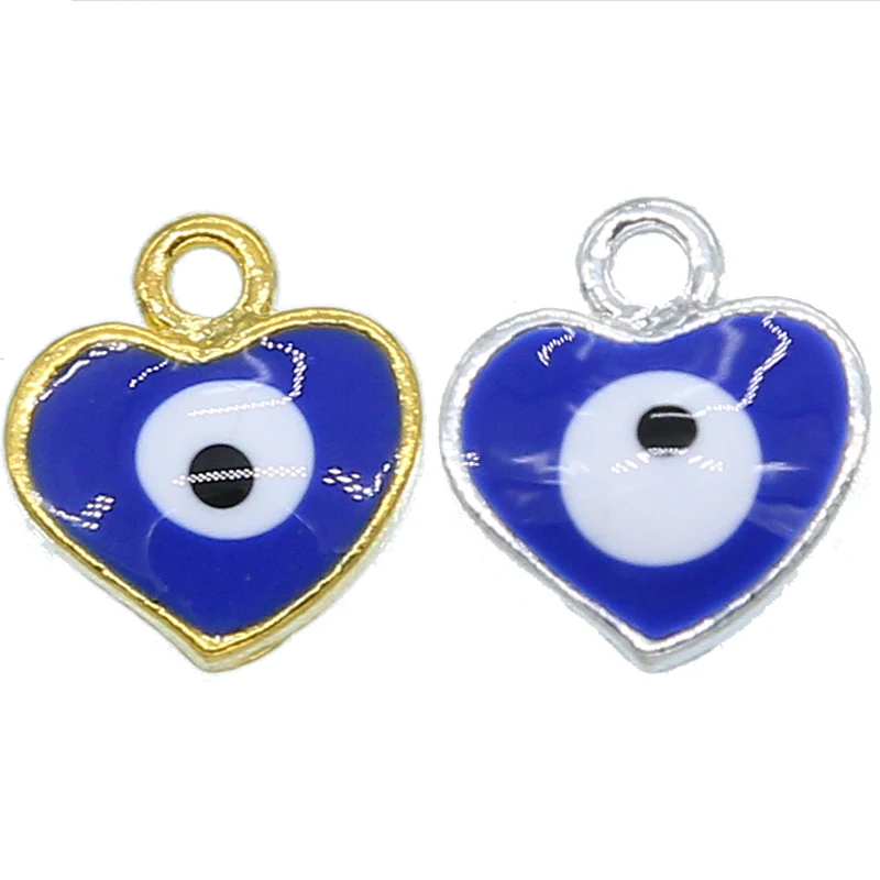 10pcs Heart Pendant Evil Eye Charm Bracelet Enamel Accessories Charm DIY Jewelry Accessories Earrings Necklace Pendant Findings
10pcs Heart Pendant Evil Eye Charm Bracelet Enamel Accessories Charm DIY Jewelry Accessories Earrings Necklace Pendant Findings