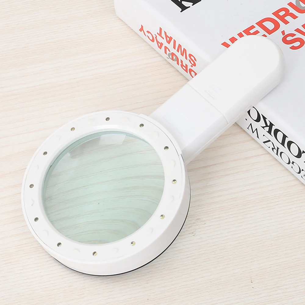 Handheld 30X with 12 LED Light Magnifier Magnifying Glass Lens for Reading Inspection Jewellery Hobbies Crafts
Handheld 30X with 12 LED Light Magnifier Magnifying Glass Lens for Reading Inspection Jewellery Hobbies Crafts