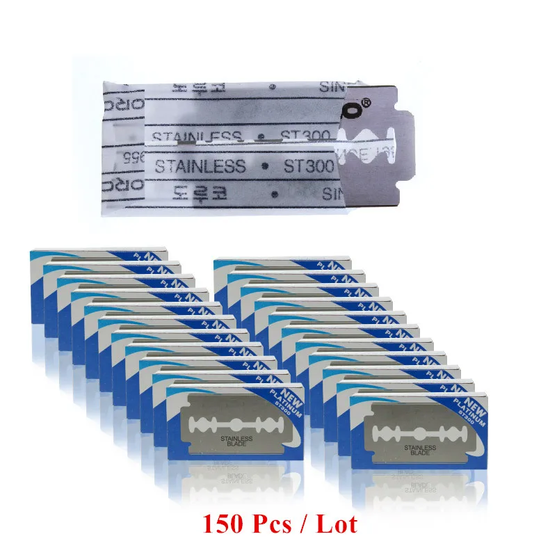 Dorcoc 150pcs/set Razor Blades Stainless Steel Safety Razor Blades For Shaving Razor Men Shaver Lames De Rasoir Barber Blade 
Dorcoc 150pcs/set Razor Blades Stainless Steel Safety Razor Blades For Shaving Razor Men Shaver Lames De Rasoir Barber Blade