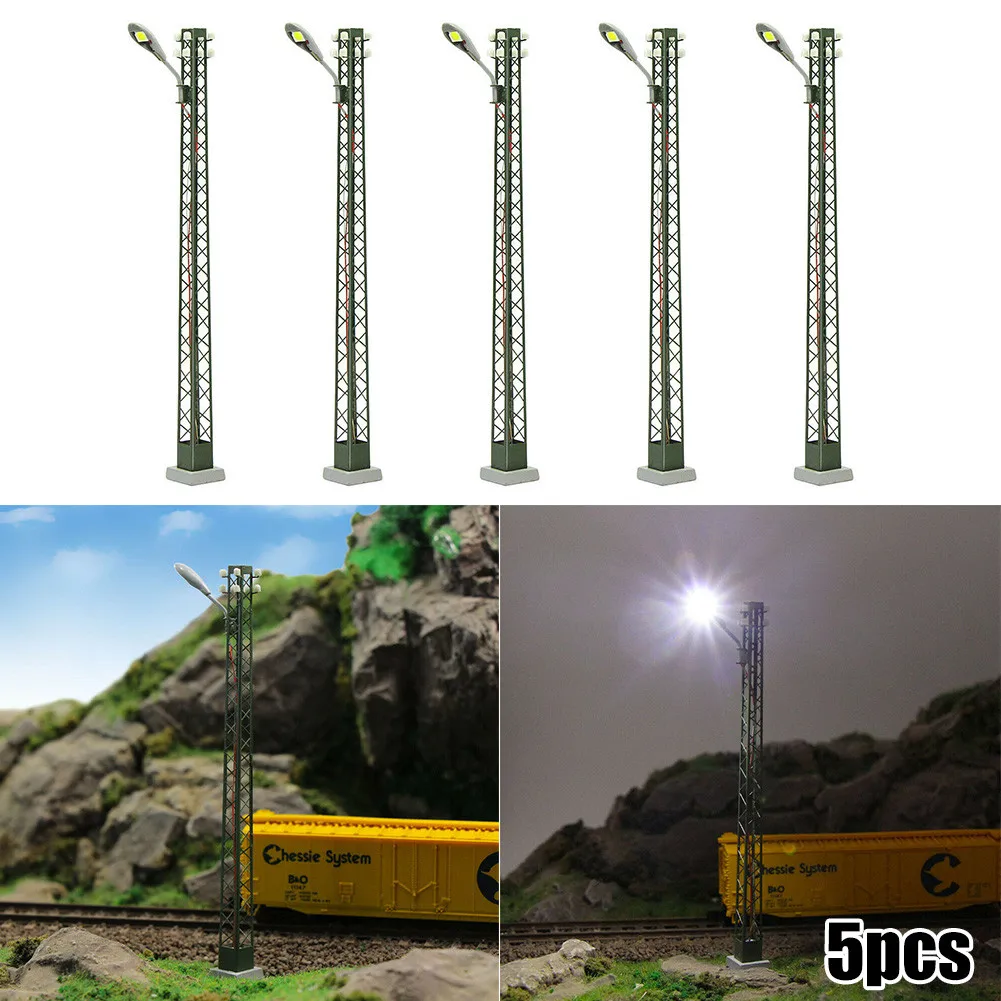 LED Lattice Mast Light Layout LED Lamp Model Railway Lights Scale: 1: 87 3V DC Or AC
LED Lattice Mast Light Layout LED Lamp Model Railway Lights Scale: 1: 87 3V DC Or AC