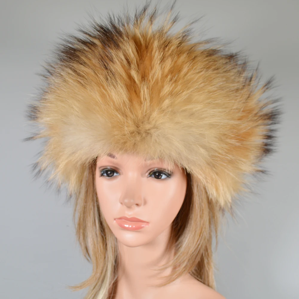 Женская меховая шапка-бомбер зимняя ветрозащитная теплая из натурального меха