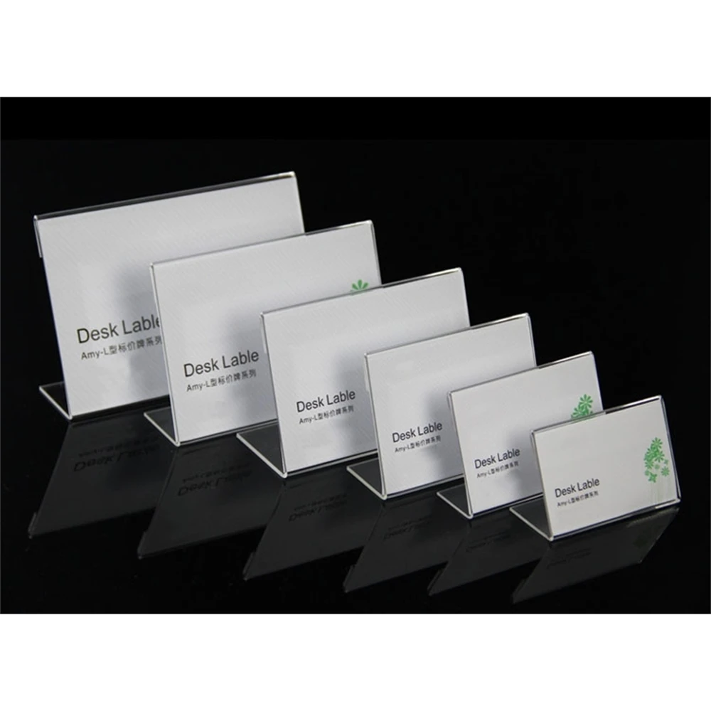 10pcs T1.5mm L Label Holder Acrylic Label Price Tag Card Display Frame Stand Table Desk Sign Holder
10pcs T1.5mm L Label Holder Acrylic Label Price Tag Card Display Frame Stand Table Desk Sign Holder