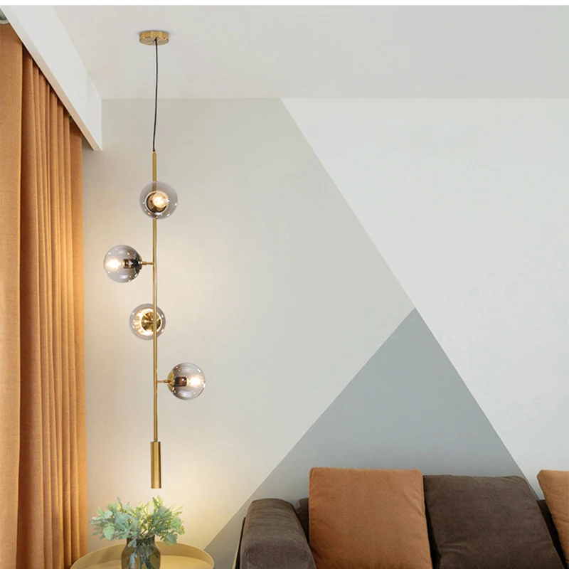 Postmodern glass magic Pendant Lights Nordic geometric straight ball chandelier for model room study living room Loft Bedroom Hacd9e83235a3407bb30095c361a8badeV Hacd9e83235a3407bb30095c361a8badeV Postmodern glass magic Pendant Lights Nordic geometric straight ball chandelier for model room study living room Loft Bedroom