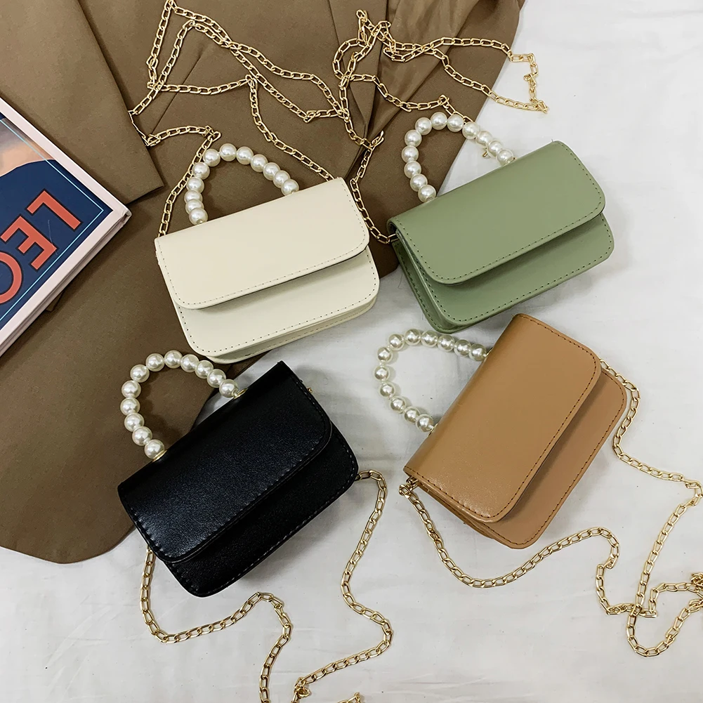 Fashion Pure Color Pearl Small Square Crossbody Handbags For WomenVintage PU Leather Ladies Chain Small Shoulder Messenger Bags
Fashion Pure Color Pearl Small Square Crossbody Handbags For WomenVintage PU Leather Ladies Chain Small Shoulder Messenger Bags