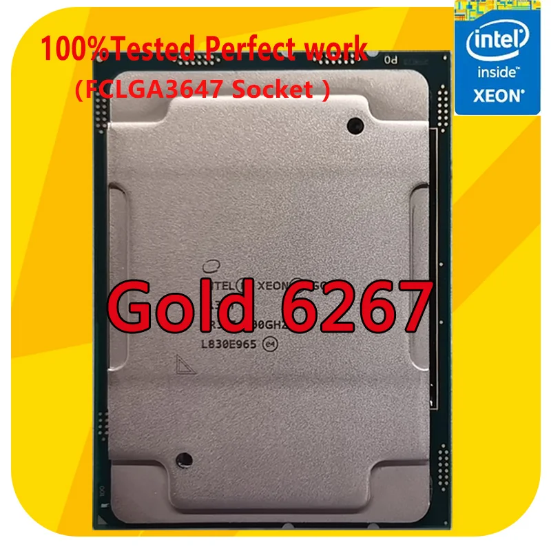 Процессор Intel Xeon Gold 6267, 2,6 ГГц, 24 ядра, 48 потоков, 33 МБ, Смарт кэш-памяти, ЦПУ 165 Вт LGA3647 для серверной материнской платы
Процессор Intel Xeon Gold 6267, 2,6 ГГц, 24 ядра, 48 потоков, 33 МБ, Смарт кэш-памяти, ЦПУ 165 Вт LGA3647 для серверной материнской платы